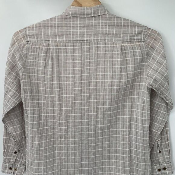 Carbon 2 Cobalt Men's Linen Blend Long Sleeve Men's Multicolor Button Up Large - Picture 3 of 5